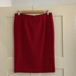 Elie Tahari Classic Red Pencil Skirt
